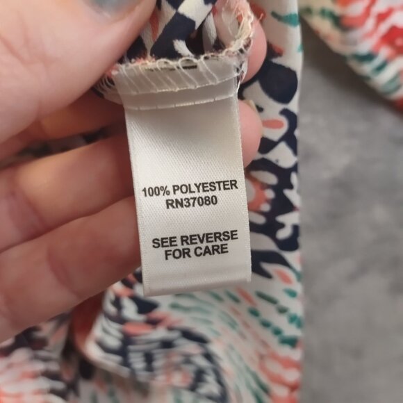 Cato Woman Plus Abstract Button Top 18/20W Multicolor Boho Artsy Lightweight Top - Picture 7 of 12